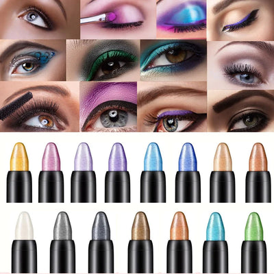 Unlock Infinite Eye Makeup Possibilities: The Ultimate 15-Color Glitter Eyeshadow & Eyeliner Pencil Set