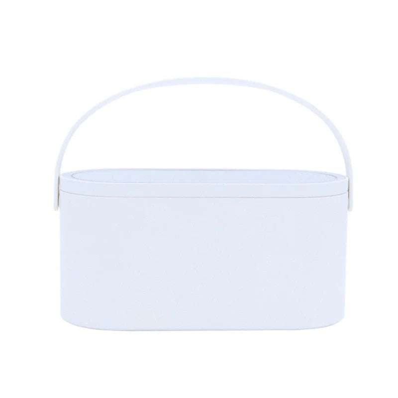 Cosmetic Organizer Box With LED Lighted Mirror