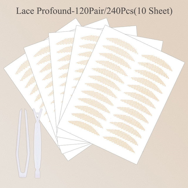 240pc Set: Invisible Eyelid Tape for Natural Double-Fold Eyes