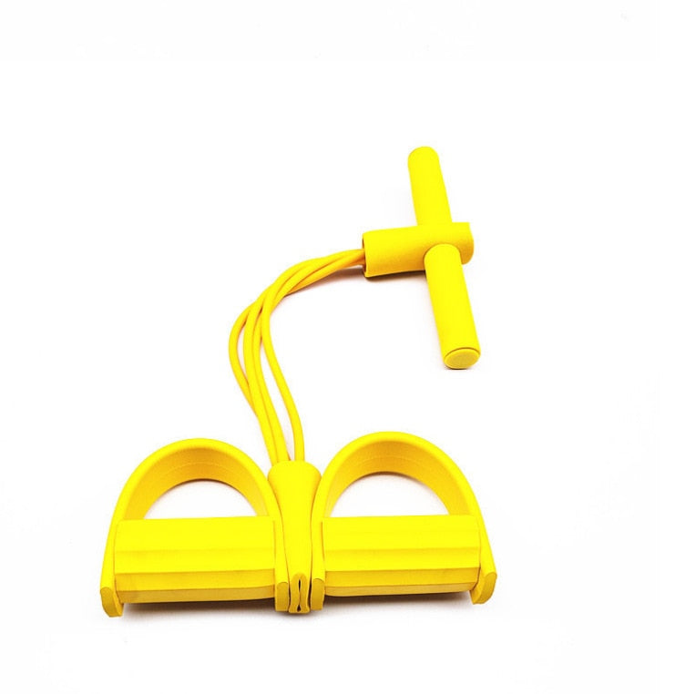 Revolutionize Your Workout: 4-Tube Pedal Ankle Puller - 21-in-1 Fitness Resistance Bands