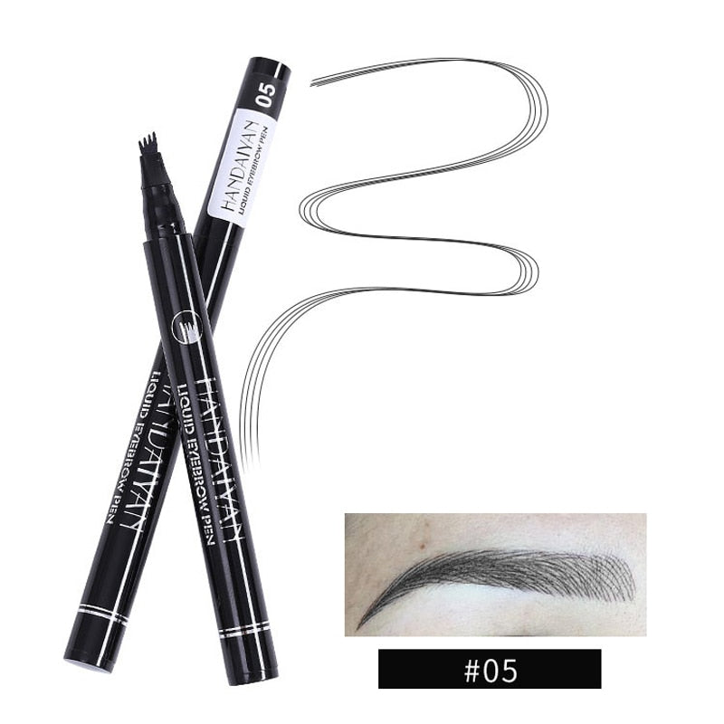 Get the Brows of Your Dreams with QIC Four-Jaw Liquid Eyebrow Pencil - Waterproof and Sweat-Proof