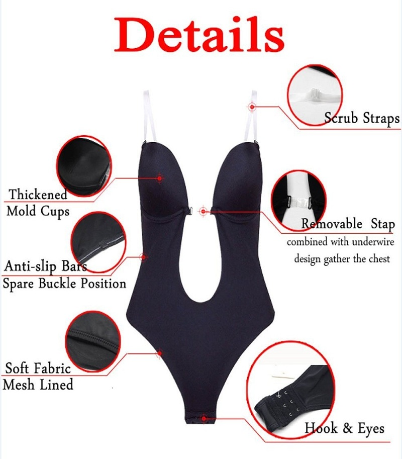 Sleek & Sexy Plunge Bodysuit - The Ultimate Shapewear for Confident Women - Beauty special touch